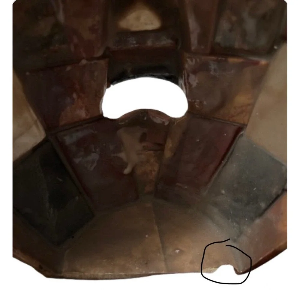 Aztec Mexican Mayan Tessellated Semi‎ Precious Mask Mother of Pearl Abalone